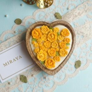 Heart shaped Candle - Yellow