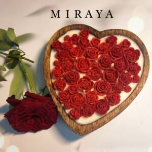 Heart shaped Candle - Red