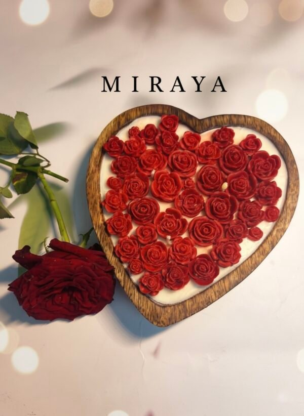 Heart shaped Candle - Red