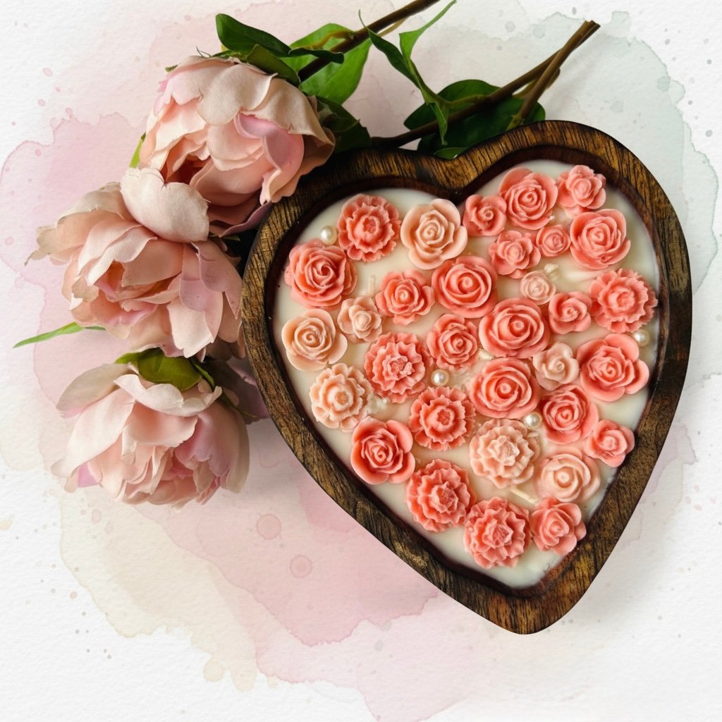 Heart shaped Candle - Pink