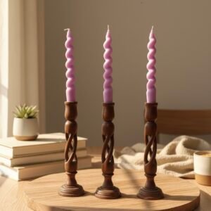 Spiral Candle-Lilac