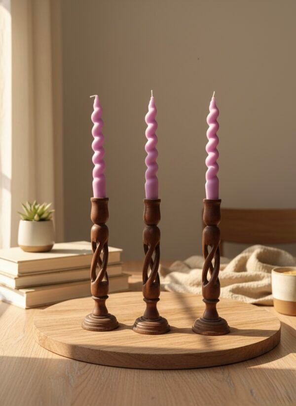 Spiral Candle-Lilac